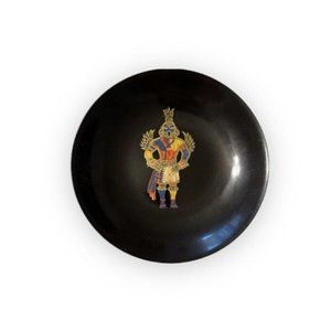 Kachina Vintage Couroc Of Monterey California Inlaid Hummingbird Round B…